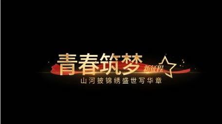 红绸党政角标动画展示字幕花字