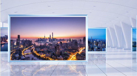 清透商务科技立体空间企业照片墙AE模版