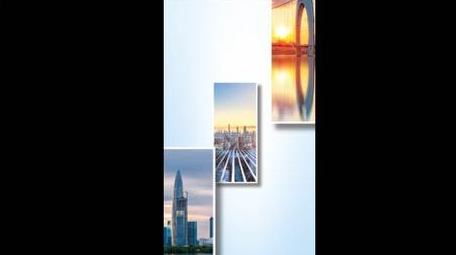 简洁图文汇聚片头短视频AE模板