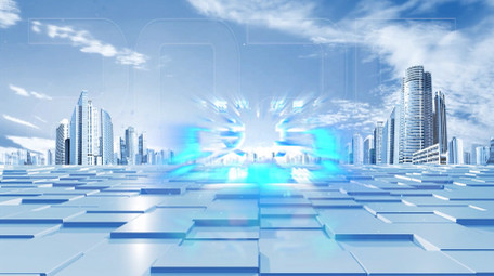 清新立体光影企业商务标题PR模版