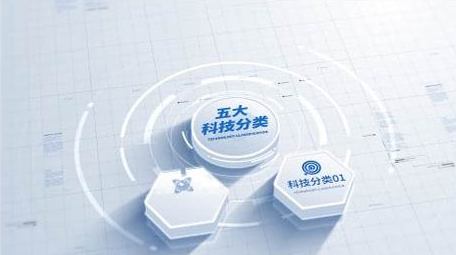 简洁信息科技数据分类展示AE模板
