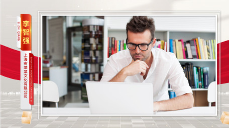 简洁明亮<strong>党政</strong>采访边框背景视频