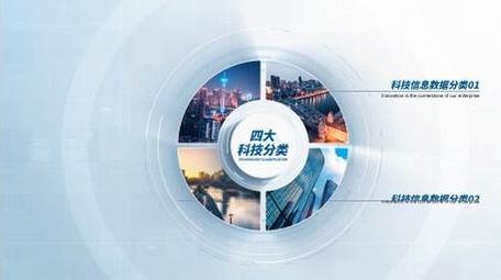 简洁科技信息数据图文展示AE模板