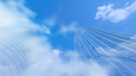 简洁明亮云层穿梭图文标题AE模板