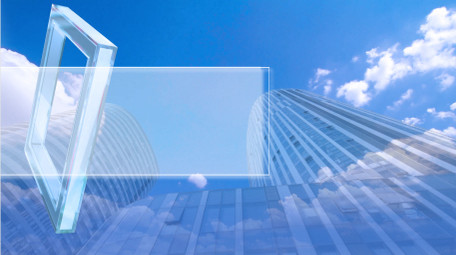 简洁明亮云层穿梭图文标题AE模板