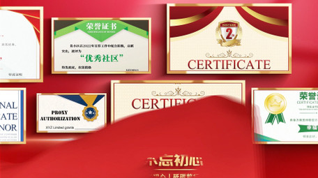 大气荣誉证书展示<strong>图文</strong>照片墙AE模版