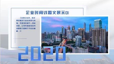 简洁清新企业时间线图文展示AE模板