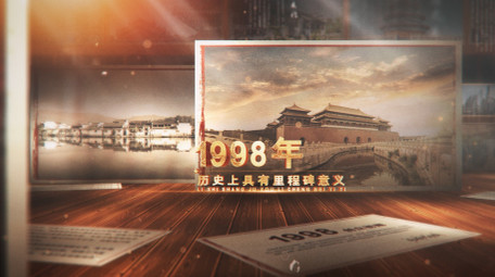 复古光影相册<strong>图文</strong>展示AE模板