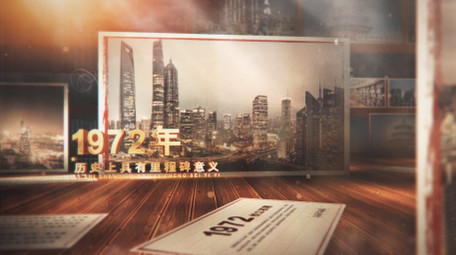 复古光影相册<strong>图文</strong>展示AE模板