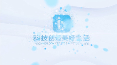 简洁干净粒子汇聚LOGO片头AE模板