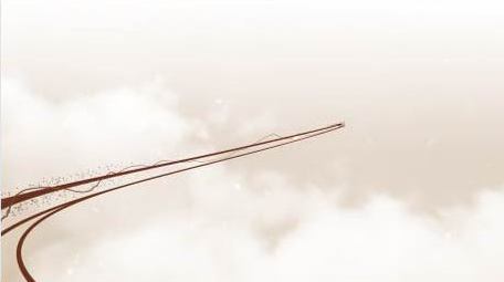 清新云层穿梭水墨标题AE模板