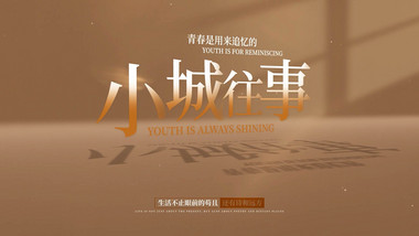 光影立体倒影<strong>复古</strong>文字AE模板