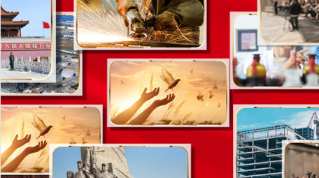 快速闪现照片墙汇聚标题AE模板