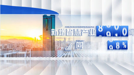 简洁绸带企业数据图文展示AE模版