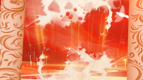 卷轴摊开效果党政片头ae模板