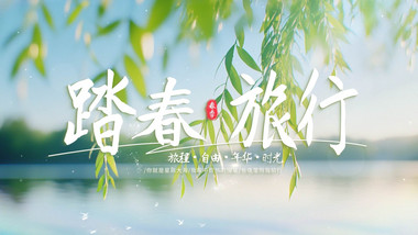 简洁清新春季光效片头AE模板