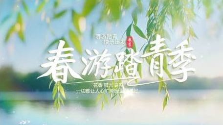 简洁清新春季光效片头AE模板