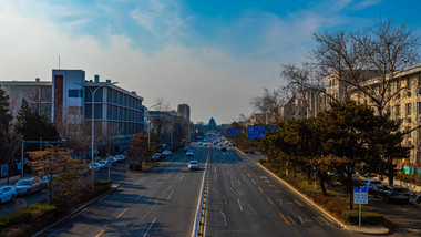 北京地标天坛路车流延时实拍