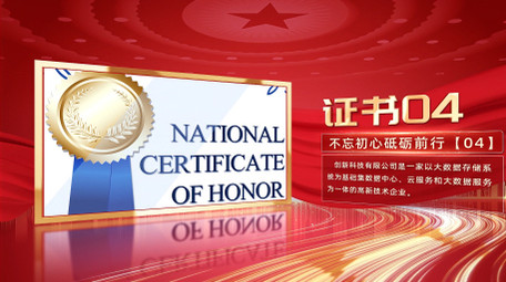 大气立体党政荣誉证书展示AE模版