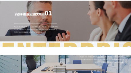 简洁商务企业分屏项目介绍图文展示AE模板