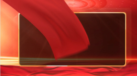 党建风劳动节主题新闻采访边框视频