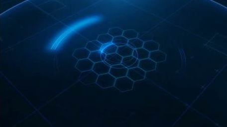 蓝色科技信息分类展示AE模板