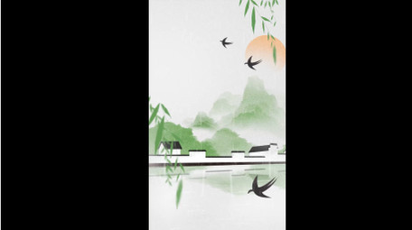 中国风水墨清明竖版视频ae模板