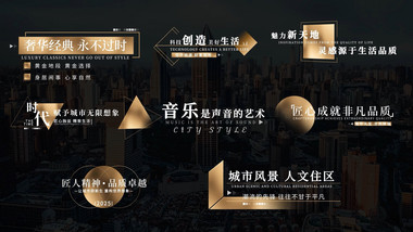 金色科技风人名字幕条AE模版
