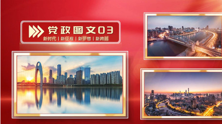 光影党政活动多图文展示PR模版