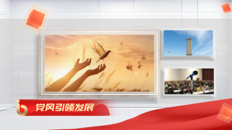 大气党政多照片图文汇聚宣传pr模板