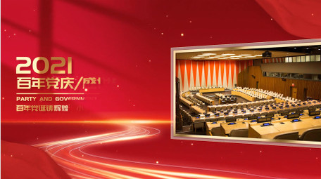 简洁立体党政图文展示pr模版