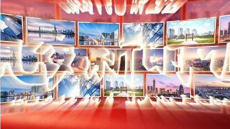 光影党政照片墙标题片头AE模板