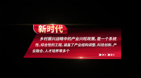 简洁图形党政字幕花字AE模板