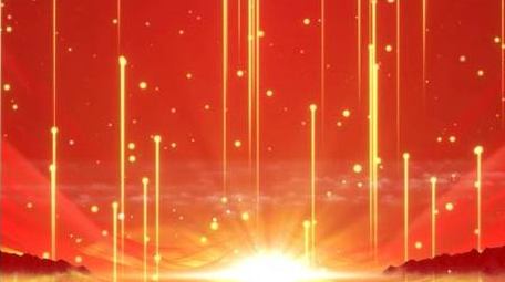 红色山脉红绸金山舞台主题背景视频