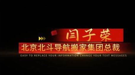 简洁党政人名字幕条动画展示字幕花字