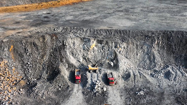 工业生产矿山开采工业采矿室外矿场4K航拍