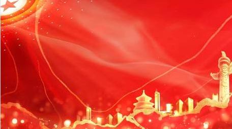 简洁党政红绸飘扬背景视频