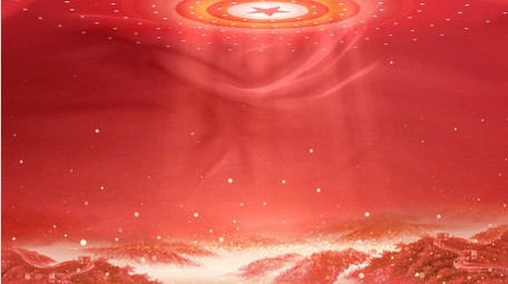 党政红绸飘扬背景视频AE模板