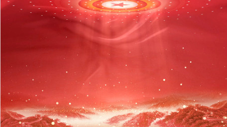 党政红绸飘扬背景视频AE模板