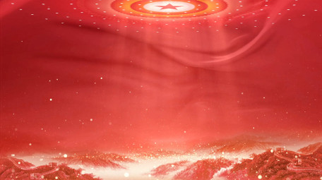 党政红绸飘扬背景视频AE模板