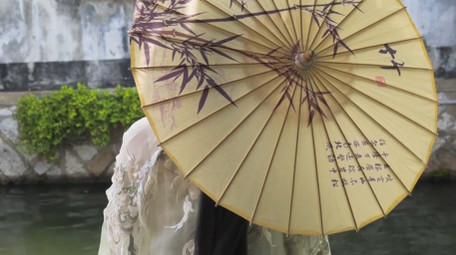 人文休闲生活汉服美女江南古镇旅游4K实拍