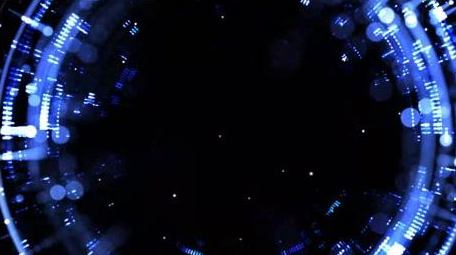 蓝色科技穿梭动画展示背景视频