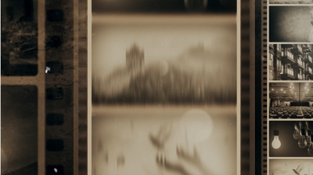 复古胶片质感历史图文片头AE模版