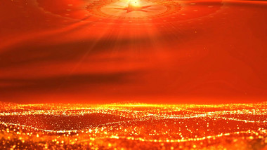 党政粒子波浪舞台光效背景视频