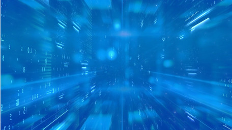 蓝色科技光线穿越效果背景视频