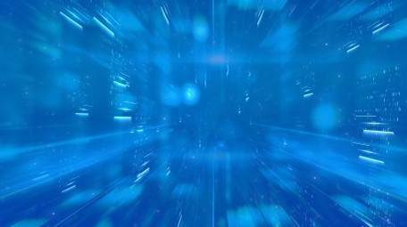 蓝色科技光线穿越效果背景视频
