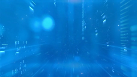 蓝色科技光线穿越效果背景视频