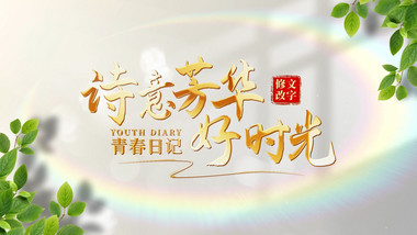 4K唯美清新光影变化片头AE模板