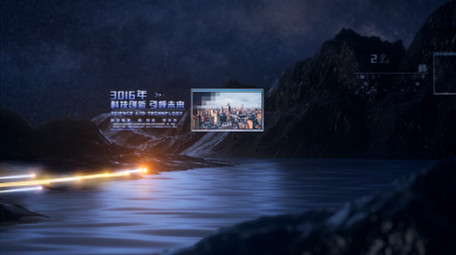 大气企业光线时间轴图文开场片头AE模板