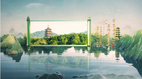 中国风清透古风卷轴<strong>图文</strong>展示AE模板